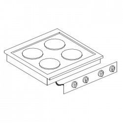 Cuisinière él. 4 pl. -...