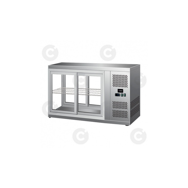 Vitrine Panoramique Inox À Poser 150L 