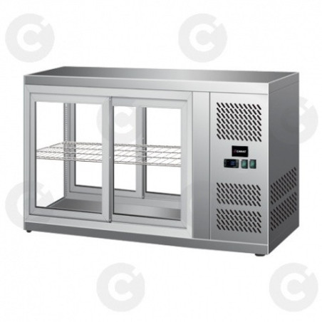 Vitrine Panoramique Inox À Poser 150L 