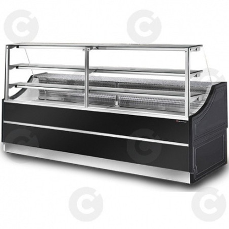 Vitrine Comptoir - Gamme Sacha - 2 Étagères - Longueur 1500 