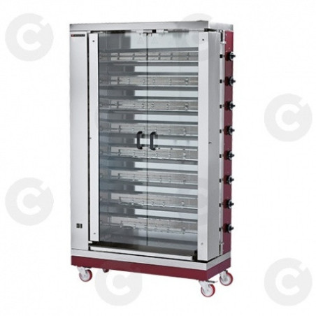 Rôtissoire Gaz À 8 Broches - 32 Poulets* 