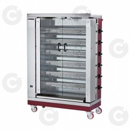 Rôtissoire Gaz À 6 Broches - 24 Poulets* 