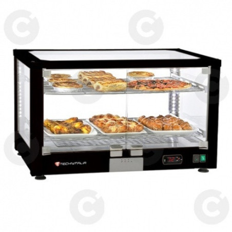Vitrine Chauffante 3 Niveaux Noire 