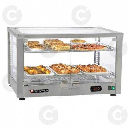 Vitrine Chauffante 3 Niveaux Inox 