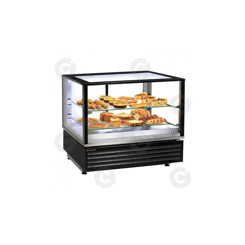 Vitrine Chauffante Ventilée 2 Gn 1/1 Noire 