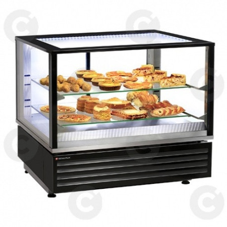 Vitrine Chauffante Ventilée 2 Gn 1/1 Noire 