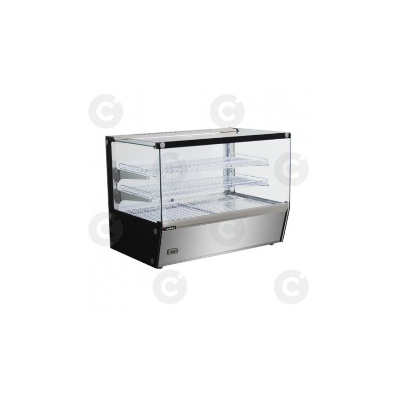 Vitrine Chauffante Inox 160L - Vitre Droite 