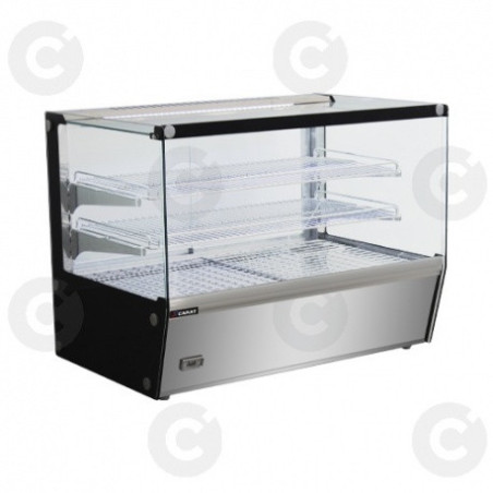 Vitrine Chauffante Inox 160L - Vitre Droite 