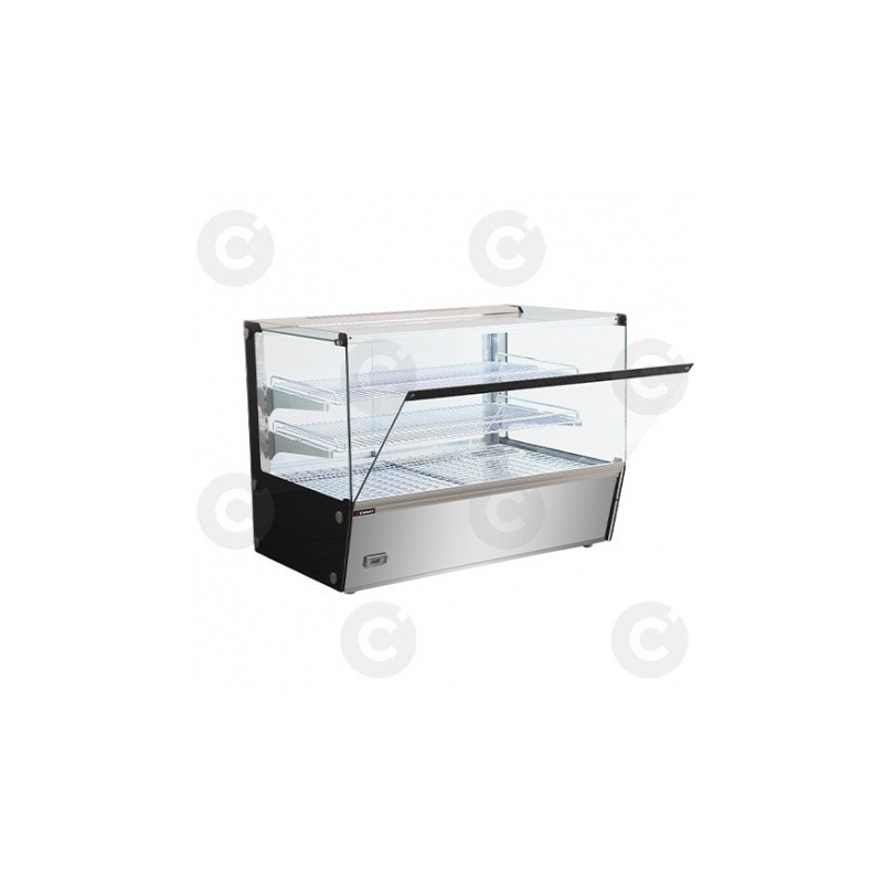 Vitrine Chauffante Inox 120L - Vitre Droite 