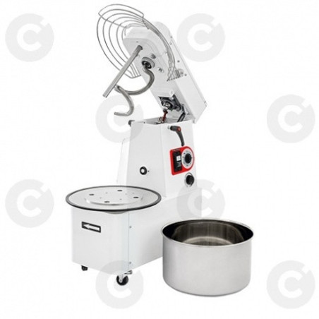 Petrin A Spirale Avec Variateur - Tête Relevable - Cuve Démontable - 48 L - 42 Kg 