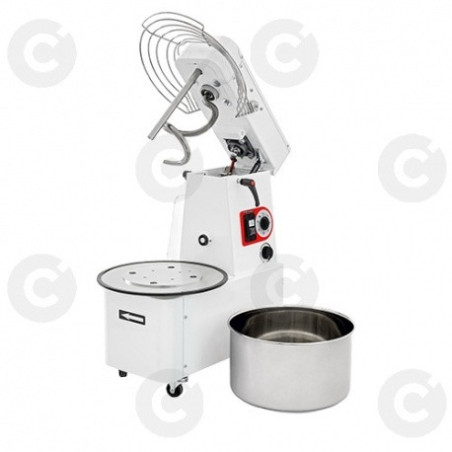 Petrin A Spirale Avec Variateur - Tête Relevable - Cuve Démontable - 41 L - 35 Kg 