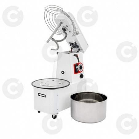 Petrin A Spirale Avec Variateur - Tête Relevable - Cuve Démontable - 32 L - 25 Kg 