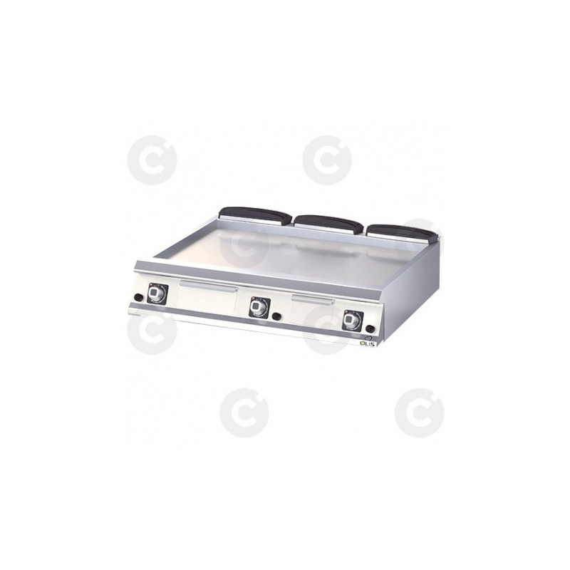 Diamante 70 - Plaques À Snacker Gaz - Triple 1200 – Lisse - A Poser - Acier 