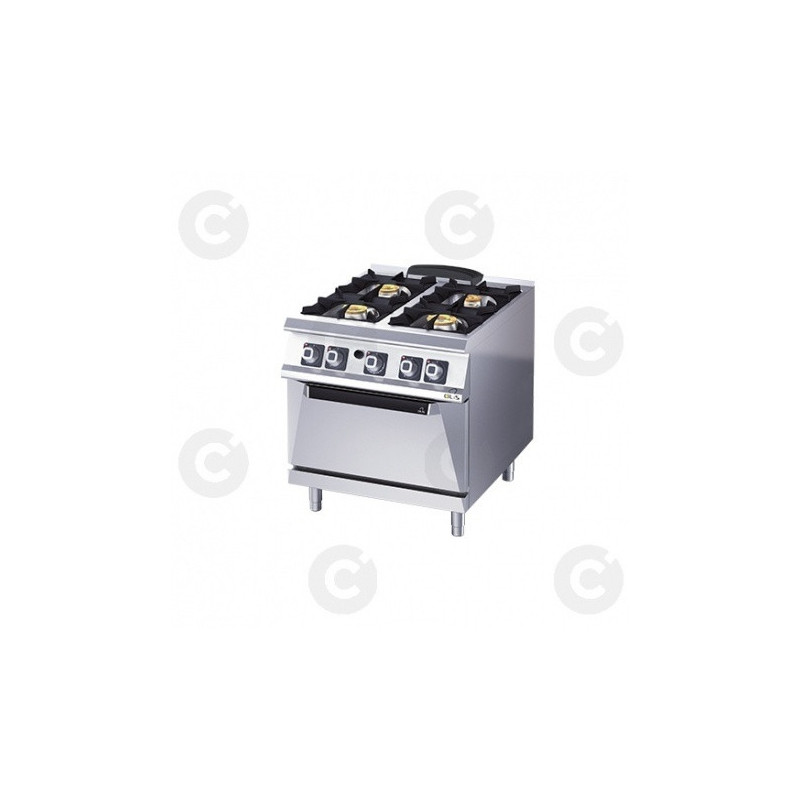 Diamante 70 - Fourneau 4 Feux Gaz + Four Gaz Gn2/1 