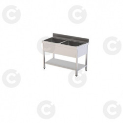 Plonge 2 Bacs - Profondeur 700 - Longueur 1200 