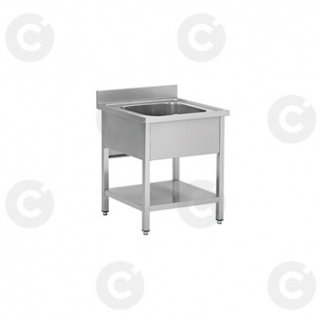 Plonge  Profondeur 700 - 1 Bac - Longueur 800 