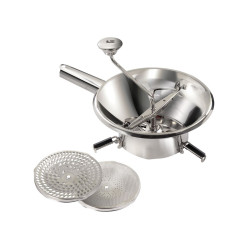 Moulin passe-légumes ménager Ø 24 cm inox - 3 grilles 