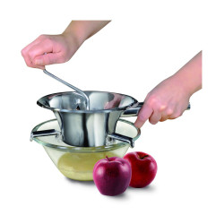 Moulin passe-légumes Ø 22 cm inox - 3 grilles - Pack La Bonne Graine 