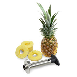 Eplucheur, étrogneur et tranche-ananas - inox 