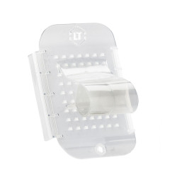 Mandoline professionnelle Compact-PRO INOX avec poussoir et pied ergonomiques - 2 peignes effileurs (4 & 10 mm) 