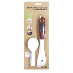 Spatule thermomètre compatible induction -50°C +300°C + embout cuillère 