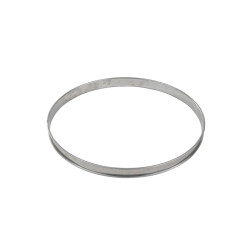 Cercle à tarte haut - inox - bords roulés - épaisseur 4/10ème - Ø240 mm h27 mm 