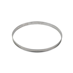 Cercle à tarte haut - inox - bords roulés - épaisseur 4/10ème - Ø260 mm h27 mm 