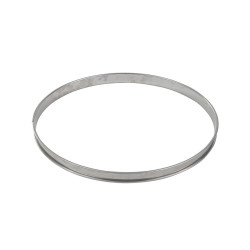 Cercle à tarte haut - inox - bords roulés - épaisseur 4/10ème - Ø280 mm h27 mm 