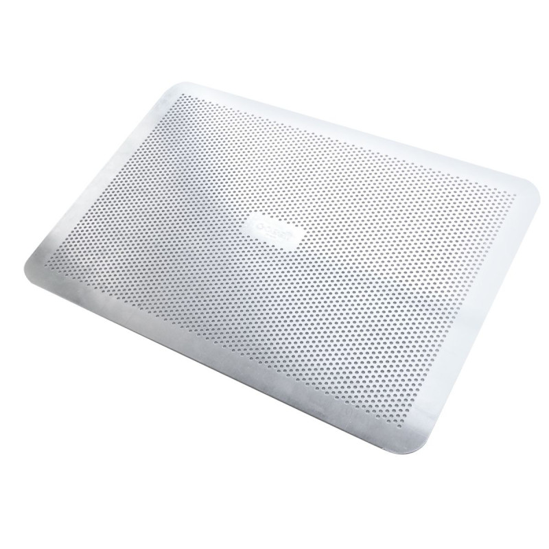 Plaque pâtissière perforée sans rebord - aluminium - 300 x 400 x 10 mm 