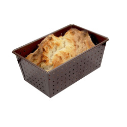 Moule à pain perforé - antiadhérent - 160x100 mm dim ext / 140x80mm dim int - h70mm 