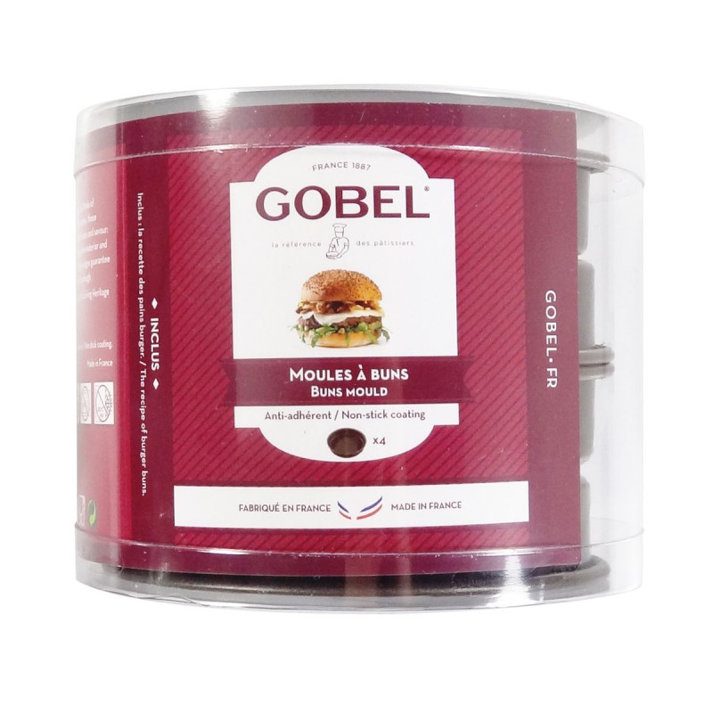 Boîte de 4 moules à pains burger 210910 
