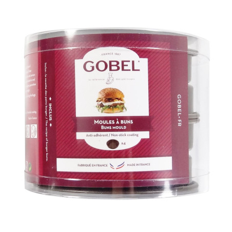 Boîte de 4 moules à pains burger 210910 