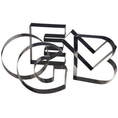 Nonnette lettre U - inox - 200 x 217 x 45 mm 