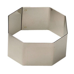 Nonnette carrée à facettes - inox - 60 x 60 x 30 mm 