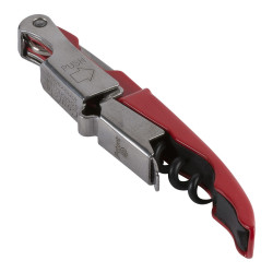 Tire-bouchons sommelier - rouge bordeaux - double appui - sérigaphie possible 