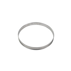 Cercle à tarte - inox - bord roulé - épaisseur 4/10ème - Ø220 mm h20 mm 
