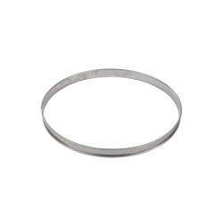 Cercle à tarte - inox - bord roulé - épaisseur 4/10ème - Ø240 mm h20 mm 