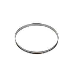 Cercle à tarte - inox - bord roulé - épaisseur 4/10ème - Ø280 mm h20 mm 