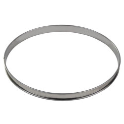 Cercle à tarte - inox - bord roulé - épaisseur 4/10ème - Ø320 mm h20 mm 