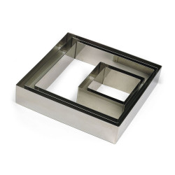 Carré inox 100 x 100 x 45 mm 