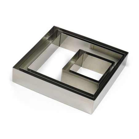 Carré inox 120 x 120 x 45 mm 