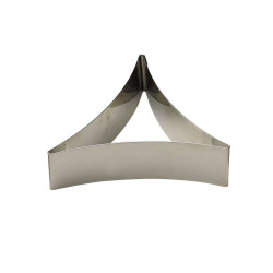 Nonnette triangle concave - inox - 80 x 75 x 30 mm 