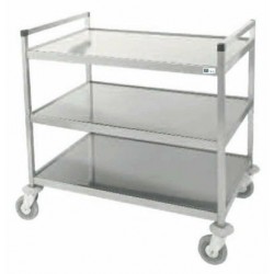 Chariot de service inox sur roulettes 3 plateaux CCI3 Casselin